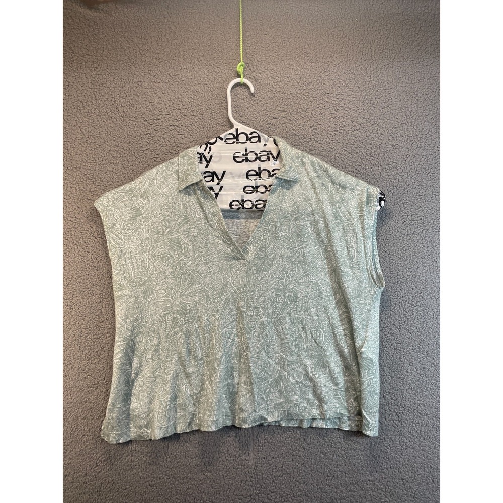 Nicole Miller Blouse Top Shirt Women's Size ‎ XL Short Sleeve
